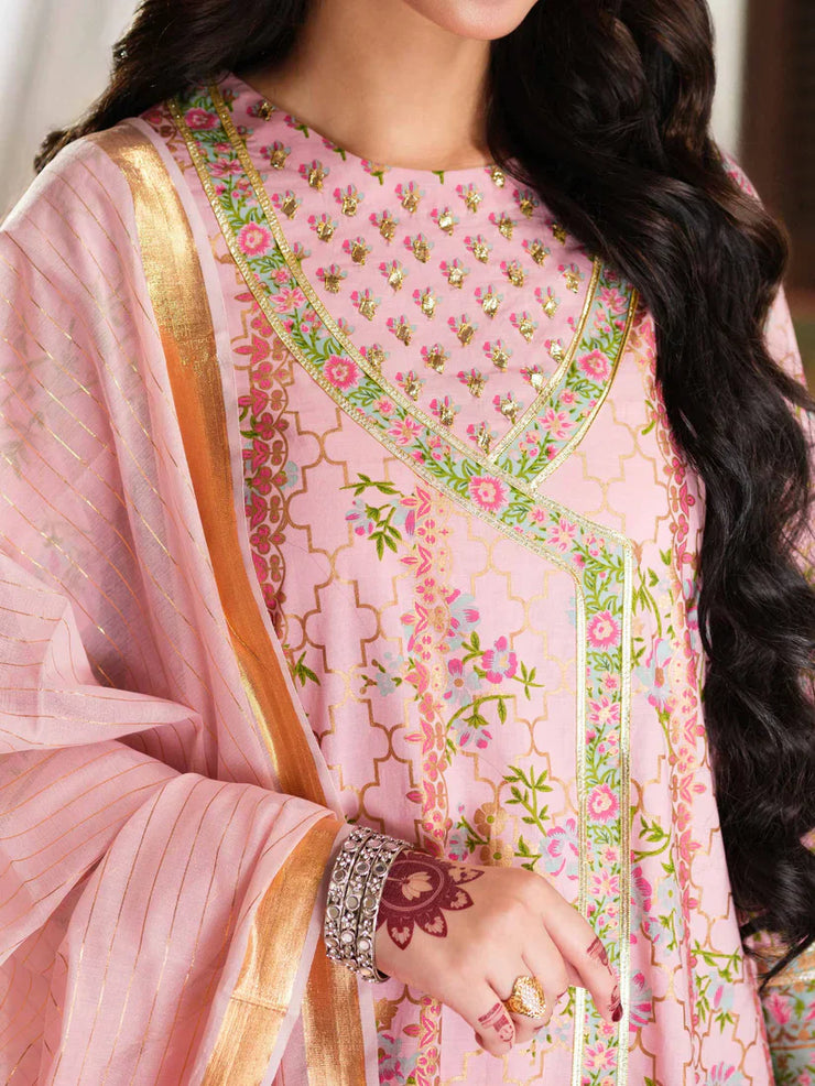 3 Piece Lawn Suit-Paste Print (Pret)