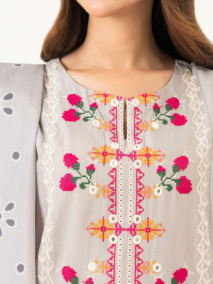 3 Piece Lawn Suit-Embroidered