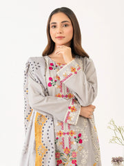 3 Piece Lawn Suit-Embroidered