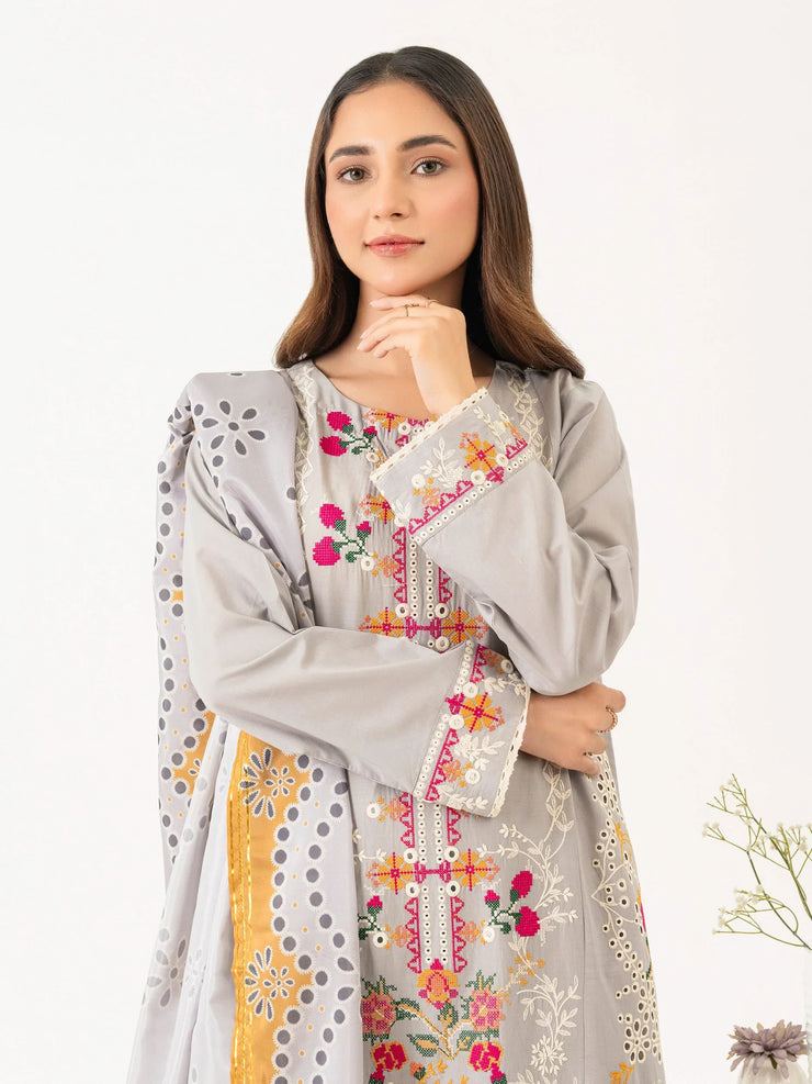 3 Piece Lawn Suit-Embroidered