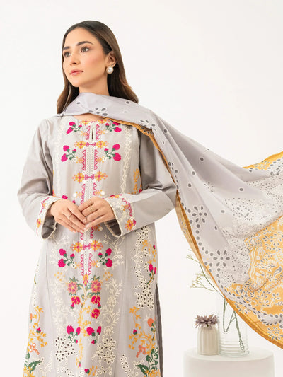 3 Piece Lawn Suit-Embroidered