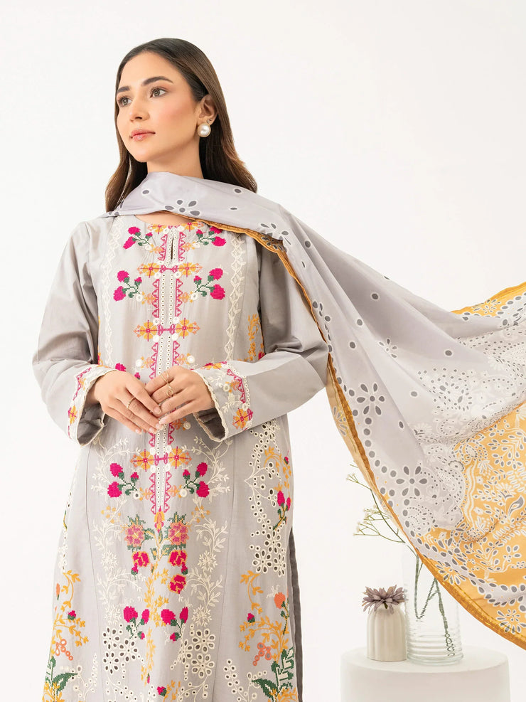 3 Piece Lawn Suit-Embroidered