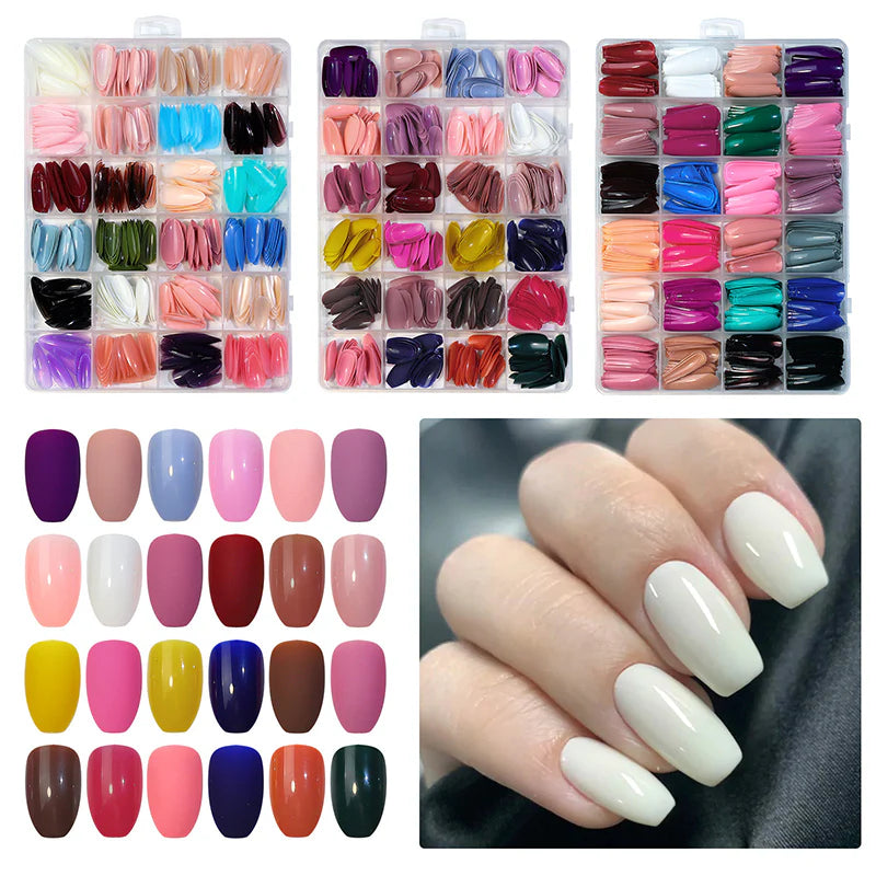 576 Pcs Set Colorful Nails (24 PCS)